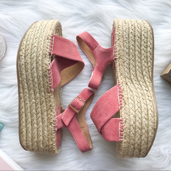 TOPSHOP Wolf Platform Espadrilles Flatform Pink 38 - Picture 5 of 7